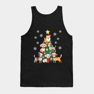 Dog Christmas Tree Funny Dog Lover Gift Tank Top